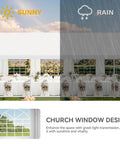 16x32ft Party Tent Heavy Duty Outdoor Wedding Canopy Event Shelter With Removable Sidewalls And Windows Galvanized Steel Frame Carport Style For BBQs Parties And Outdoor Gatherings White with decorative table setup under varying weather