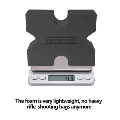Two Pack Portable Shooting Rest Benches For Rifles, Pistol And Shotgun, lightweight V-Block foam on scale