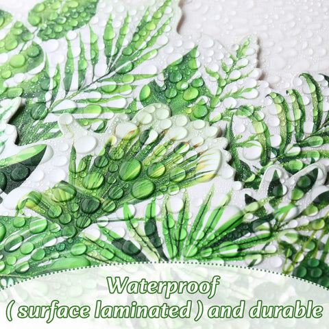 Boho Bulletin Board Trim Wall Decals With Tropical Leaves Greenery For Kid Friendly Classroom waterproof feature close-up