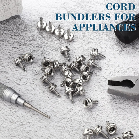 Heavy Duty Marine Boat Cover Snaps 24 Pack Stainless Steel 3/8 Inch Socket Studs scattered on a surface with tools.