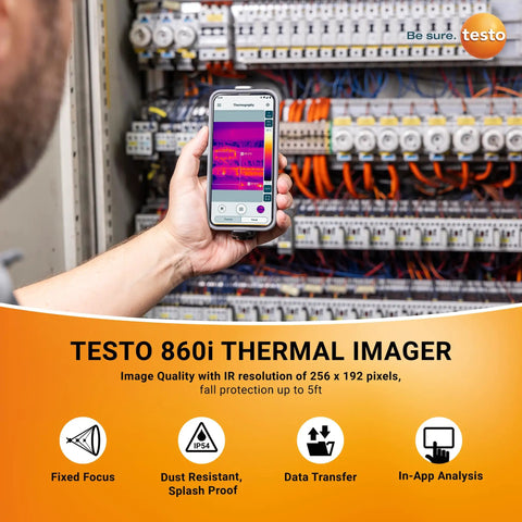 Wireless Thermal Imaging Camera For iPhone And Android With Carrying Pouch And USB C Cable, 256x192 IR Resolution Display