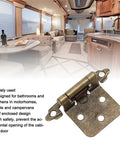 Self Closing Cabinet Hinge 1/2 Inch Overlay Bronze Finish in luxury RV kitchen setting