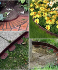 Durable Plastic Landscape Edging Kit No Fuss Easy Install 2 Inch Tall 33 Ft Border With 30 Spikes For Garden Flower Beds And Lawn