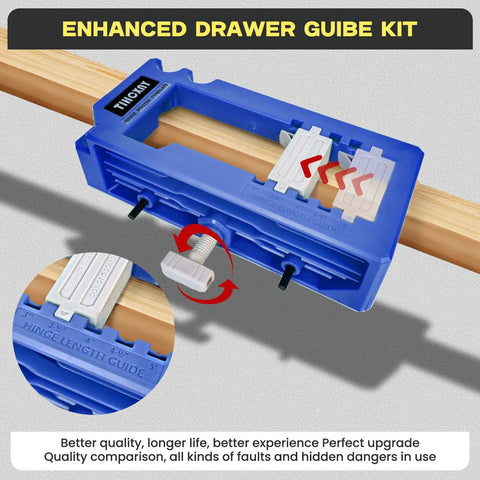 Blue Door Hinge Jig Router Template For Quick DIY Installations Fits 3 To 5 Inch Hinges With Square Or Round Mortises