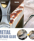 Heavy Duty 2 Part Epoxy Metal Repair Glue for bonding cracks and leaks on stainless steel ceramics plastic and alloys