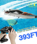 Beastly 22 Inch RC Racing Boat With Brushless Motor Forty KmH Speed LED Lights Built For Adults Poolside Vibes And Lake Races