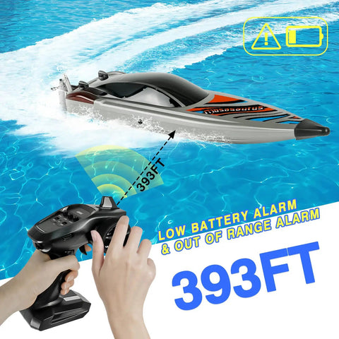 Beastly 22 Inch RC Racing Boat With Brushless Motor Forty KmH Speed LED Lights Built For Adults Poolside Vibes And Lake Races