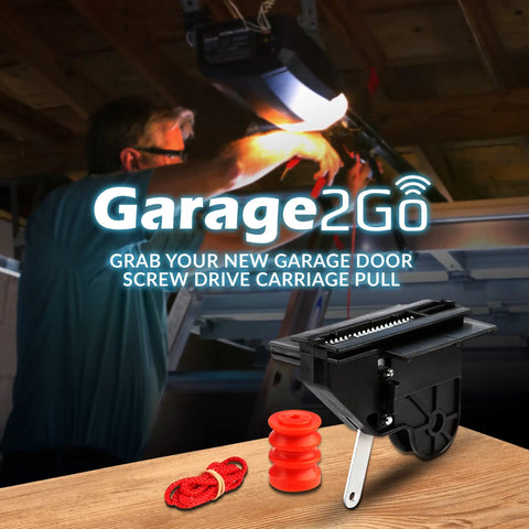 Screw Drive Carriage Replacement For Genie Garage Doors 36179R.S And 34107R.S, close-up view with installation tools