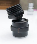 Solid Brass Shower Head Swivel Ball Adapter With Hand Shower Connector And Arm Extension In Oil Rubbed Bronze, black threaded swivel connector