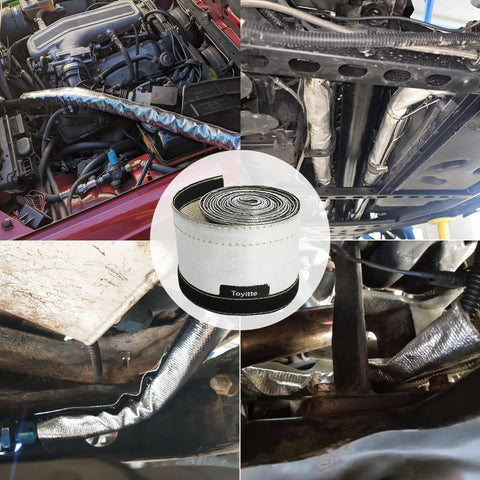 Beefy Aluminized Heat Sleeve Three Quarters Inch By Ten Feet With Hook And Loop Closure Heat Shield Sleeve Kit for auto wires