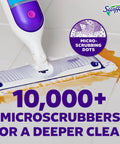 PowerMop Mopping Kit For Floor Cleaning With No Bucket Needed, 5X Cleaning Power, Electric Spray, Includes 1 Power Mop, 2 Replacement Pads, 2 Batteries, 1 Liquid Cleaning Solution, Multi Surface And Wood Floors on white tile floor