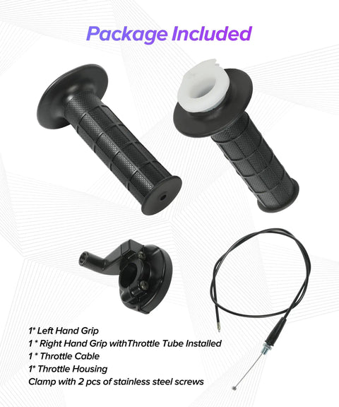 Universal Mini Bike Throttle Cable Replacement Kit For Powersports, Durable PVC Grip, Smooth Throttle Feel, Compatible With MBX10 MBX11 MBX12 CT200U CT200U-EX BT200X, No Fuss Install And Long Lasting Performance