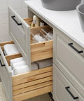 Kitchen drawers with 10 Pack Solid Aluminum Matte Black Cabinet Pulls with 5 Inch Hole Center Square Style Handles for Cabinets