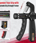 Grip Strength Trainer Kit With Six Pack Hand Grippers, Adjustable Resistance Forearm Exerciser with ergonomic handle