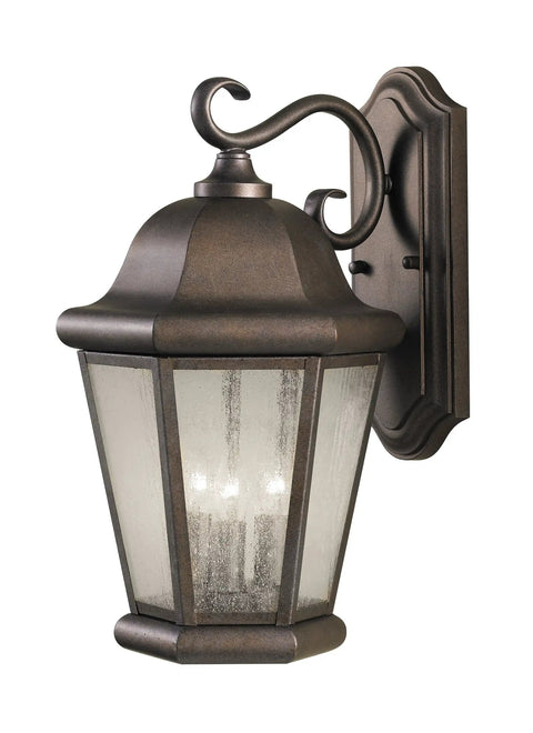 Martinsville Outdoor Patio Wall Lantern 3 Light Bronze Finish Weather Resistant 180 Watts cETL Listed Wet Location Rated