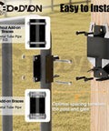 Two Way Gate Latch Heavy Duty Lockable Fence Gate Hardware For Metal Tube Gates Livestock Horse Corral Ranch Stable Self Locking 2 Pack Weather Resistant Easy Install Built Tough, installed on 1-3/4 to 2 in round tube gate