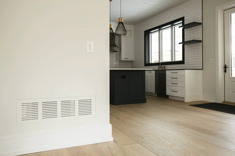 Removable Mud In Flush Cold Air Return Vent Cover And Register, Premium Modern Wall Vent, primed, easy to install, 32 by 12.25 n