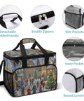 Insulated Picnic Backpack Tote Bag 30L Large Capacity Go To Cooler For Beach Camping And BBQ with detachable handle and zippers