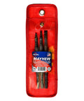 Hammerless Three Piece Tool Set With Center Punch Prick Punch Cold Chisel Hammer And Hinge Pin Remover in red case