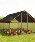 50 Percent Shade Cloth For Garden 10x20 Ft Breathable Mesh Tarp With Grommets covering a chicken coop outdoors