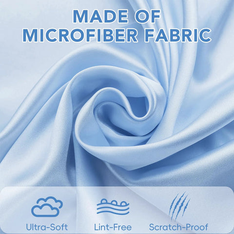 Front view of Zeefpod 60-pack microfiber cleaning cloths for glasses, screens, cameras, phones; assorted colors