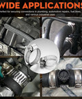 Wide applications featuring Beefy 210 Piece Worm Gear Hose Clamps Assortment Kit One Quarter Inch To Two Inch Six To Fifty One Millimeters
