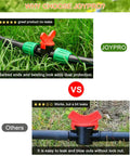 Comparison of drip irrigation fittings featuring 1/2 Inch Drip Irrigation Fittings Kit, 20 Piece DIY Set For Barbed Tees End Caps Valves.