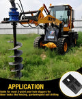9 Piece 3 Point Auger Teeth With Screws Replacement Set for heavy duty post hole diggers on tractor in field, application shown.