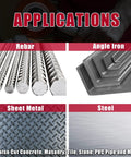 Applications of Heavy Duty Diamond Cut Off Wheel 12 Inch For Metal Cutting All Purpose Diamond Blade shown