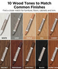 Complete 21 Piece Wood Scratch Repair Kit With Ten Color Touch Up Markers And Wax Filler Sticks For A No Sweat Quick Fix On Hardwood Floors Cabinets Desks Or Bedposts Today showing 10 wood tone touch up markers.