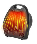 Compact Personal Desk Space Heater For Office And Home Three Settings With Built In Fan And Adjustable Thermostat