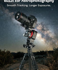 Camera on tripod with SkyGuider Pro Base Mount For Star Tracker Low Latitude Version, Milky Way in background
