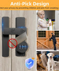 Keyless Barn Door Lock With 180 Degree Flip Latch 3 Digit Password Sliding Gate Lock for security, anti-pick design, black