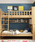 Wooden bunk bed featuring matte black Beefy Flat L Brackets For Wood Furniture 6x6 Inch Stainless Steel Mending Plates Sturdy Corner Braces