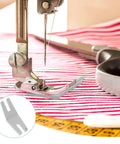 Two Pack Hump Jumper Sewing Tools Denim Foot For Quick Button Clearance And Thick Hemming Plastic Hemmer Foot with sewing setup