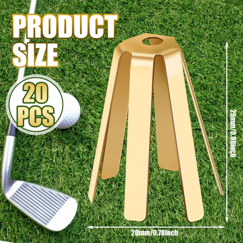 Boss Level Twenty Pack Brass Golf Shaft Adapter Shims For Three Thirty Five To Three Seventy Drivers Irons, six leg design.