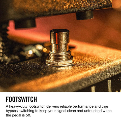 Close-up of footswitch on Cry Baby Standard Wah Pedal With Aggressive Modern Voice Iconic Fasel Inductor For Bold Expressive Guitar Wah Tones Smooth Sweep For Live Shows And Studio Sessions Classic Flexible Expression.