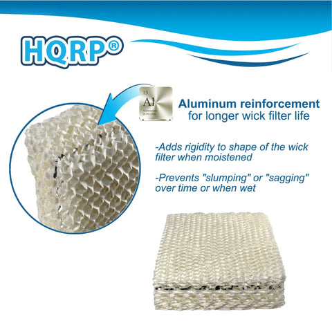 2 Pack Humidifier Wick Filter Replacement For Duracraft And Kenmore Humidifiers with aluminum reinforcement detail