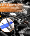 Dmiotech 3Pcs Blue Silicone Vacuum Hose Kit For Autos With 1/8 Inch 5/32 Inch And 5/16 Inch Inner Diameters, cut to length in engine bay