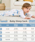 Lightweight Baby Sleep Sack Cozy As A Cloud 0.5 Tog Wearable Blanket For 0 To 6 Months Two Way Zipper Newborn Infant Sleeping Bag