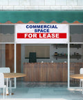 Prime Space For Lease Vinyl Banner Sign 18x48 Inch Heavy Duty Outdoor Advertising Weatherproof Sign With Metal Grommets For Shops Offices And Warehouses on storefront window