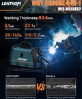 Four In One MIG Welder For Home Shop And Yard Portable 110V Gas And Gasless Flux Core Solid Wire Lift TIG MMA Stick Welder in use