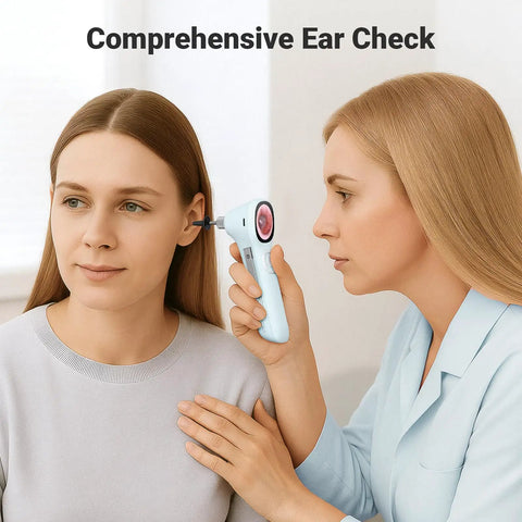 Otoscope With Light No App Needed HD Screen Ear Scope Camera For Family Use Detachable Lens And Extended Cable For Easy At Home Ear Checks And Crystal Clear Ear Health, handheld ear check