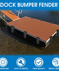 Heavy Duty Dock Bumper Fenders To Knock Out Dock Rash, durable inflatable edge guards on a modern dock protecting structure