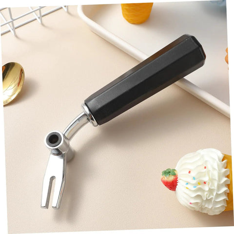 Ice Cream Maker Handle Replacement Part With Adjustable High Accuracy Lever For Precise Scoops Easy Install Must Have Plastic And Metal Kitchen Accessory For Home Use, black handle with metal lever
