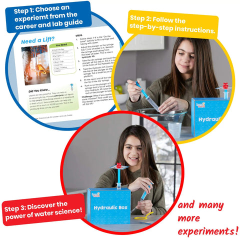 Child conducting experiment from Water Science Kit For Kids Ages 8 12 24 Hands On Experiments In Color Chemistry Bubbles And Tornadoes Build