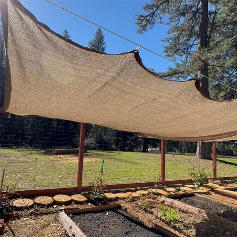 Mocha Shade Cloth With Ninety Percent UV Block Mesh Tarp For Patio Garden And Backyard Grommets Heavy Duty HDPE Shade Canopy Replacement