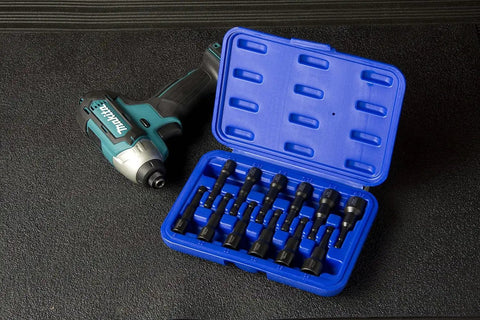 Beefed Up Magnetic Hex Impact Nut Driver Set 12 Piece CrV Steel Nut Setter For Drill Quick Change Hex Shank SAE And Metric Master