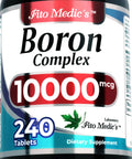 Ultra High Absorption Boron Supplement 10 mg Per Serving 240 Servings Supports Bone Health Hormone Balance