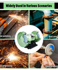 Premium Heavy Duty Dual Wheel Bench Grinder Featuring Sturdy Eye Protection Shields for polishing and grinding metals, jade, and rust removal.